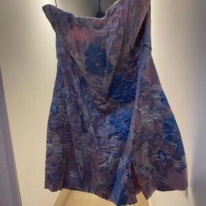 Showpo Pink and Purple Strapless Dress